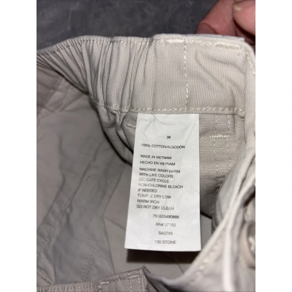 Savane Shorts Mens 36 Stone Cargo Safari Utility Stretch Waist Flat Front